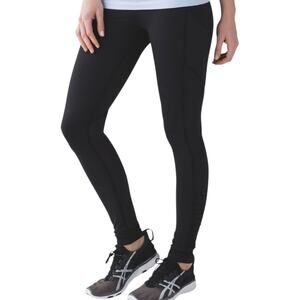 Lululemon Speed Tight IV 30" Pockets Ruched Luxtreme Medium Rise Black 10